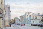 "Pokrovka street". Series of watercolors "Moscow akyn"